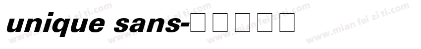unique sans字体转换